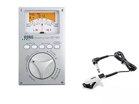 Комплект контактного микрофона KORG Orchestra Tuner OT-120 + CM-300-WHBK