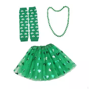 Комплект костюмов Святого Патрика, легкий зеленый наряд для вечеринки в подарок