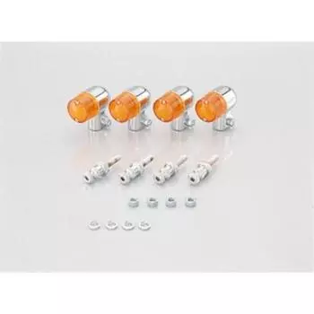 Комплект круглых мини-сигналов поворота KITACO YB-1/YB-1FOUR черный/оранжевый 830-0302020