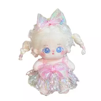 Комплект кружевного кукольного платья 10 см, миниатюрное платье, креативная кукольная одежда, хлопковая мягкая кукла розовый