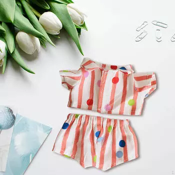 Комплект кукольных нарядов для кукол ростом 15 см - Коллекция шикарных платьев red stripe