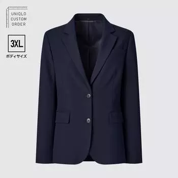 Uniqlo Japan Stretch Tailored Jacket Set Up 3xl 09 BLACK/68