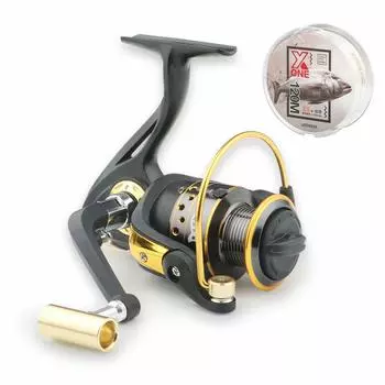 Комплект лески для рыбалки Sommos Reel, размер спиннинговой катушки с леской 120 м, передаточное отношение 13BB, максимальная сила торможения 8 кг, сменные левая и правая части, складная