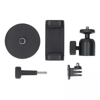 Комплект магнитного крепления камеры, основание-подставка 66 мм с держателем телефона с шаровой головкой и винтом 1/4 для Action 5 Pro