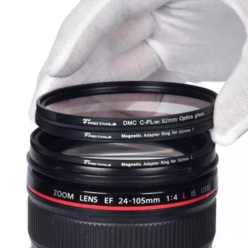 Комплект магнитных адаптерных колец для фильтров PRO TANLE, 82-миллиметровый кольцевой адаптер для фильтров и магнитных адаптеров для линз 72MM