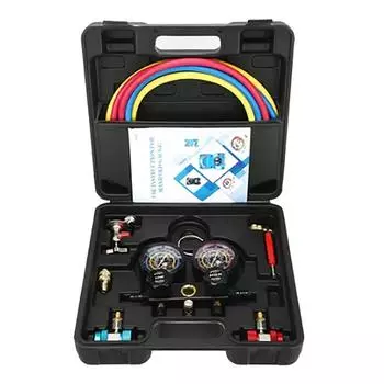 Комплект манометров для кондиционера, домашний автомобильный измеритель хладагента, комплект коллектора для холодильного оборудования R410A R22 R134a R404A