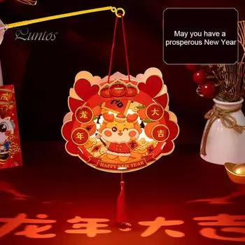 Комплект материалов фонаря 2024 год Дракона DIY Фонарь Креативный китайский светящийся фонарь для праздничного украшения C