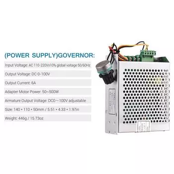 Комплект матового шпинделя с ЧПУ, 500 Вт, шпиндель гравировального станка, комплект двигателя 500 Вт, блок питания ER11 MACH3 серебряный