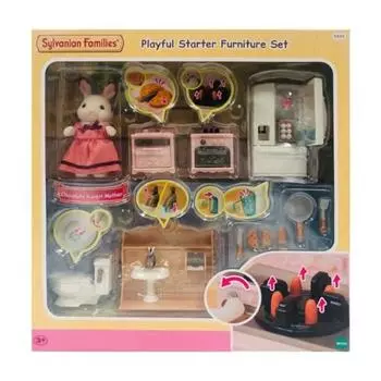 Комплект мебели Sylvanian Red Roof (5449), Популярная в Корее семья Sylvanian