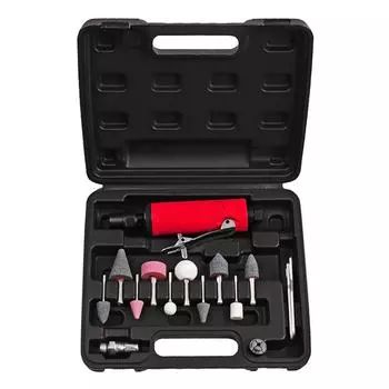 Комплект мини-шлифовальной машины 1/4 , прямая пневматическая шлифовальная машина 25000 об/мин для полировки заднего выхлопа с 1/4 (6мм) и 1/8 (3mm) Цанги