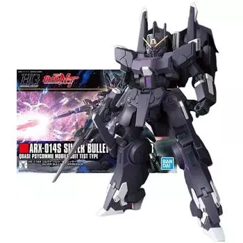 Комплект модели Bandai Gundam, аниме-фигурка HG 1/144 ARX-014S, серебряный глушитель пули, экшн-фигурка, модель