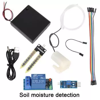 Комплект модуля водяного насоса DIY для определения влажности почвы, автоматического полива, системы орошения, капельного полива сада
