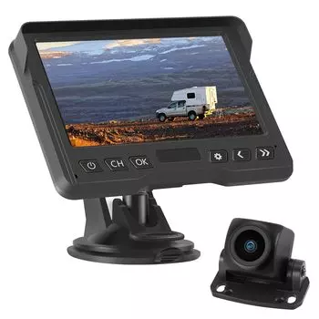 Комплект монитора с задней камерой Tonowu AHD Задний монитор Оснащен ЖК-панелью IPS Может переключаться между обычным и зеркальным изображением Совместимость с дисплеем Guideline