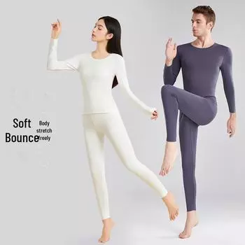 Комплект мужского термобелья из смеси длинноволокнистого хлопка, шелка и модала на осень/зиму 3XL/185 (175-200 catties)