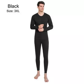 Комплект мужского термобелья с подкладкой Термобелье для мужчин Комплект верхней и нижней части Комплект мужских кальсон 3XL