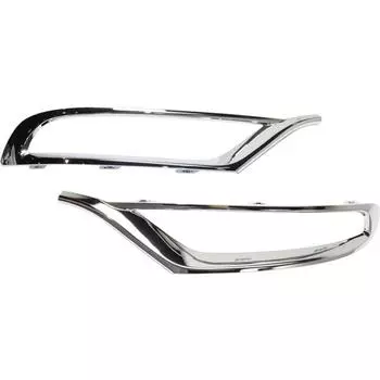 Комплект накладок на бампер для 300 2015-2022 передний наружный центральный аппликация хром