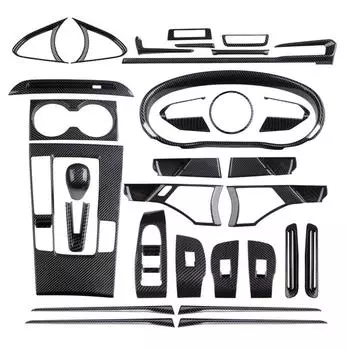 Комплект накладок на панель салона автомобиля, декоративная накладка, наклейка из углеродного волокна, подходит для Mazda 3 Axela 2020