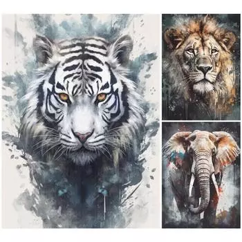 Комплект наклеек из ko-Baumwolle 11 CT, набор Kreuzstich-Set с Tiermoti 3