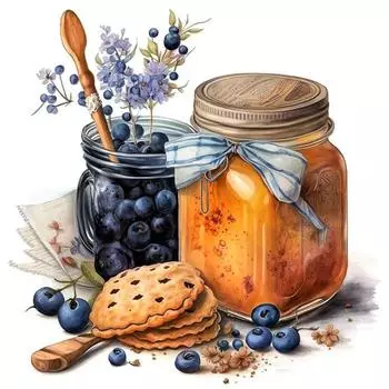 Комплект наклеек из ko-Baumwolle 11 CT Bedruckt Honig-Kreuzstich-Set Art.-N 1