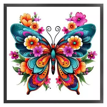 Комплект наклеек из ko-Baumwolle 11 CT beruckt Schmetterling Kreuzsti 1