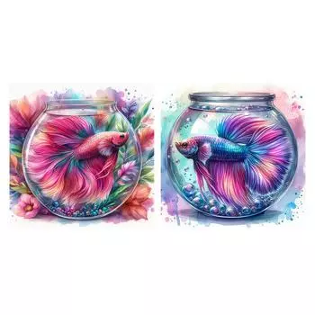 Комплект наклеек из ko-Baumwolle 11 CT Bedruckt Goldfisch-Kreuzstich-Set Ar 1