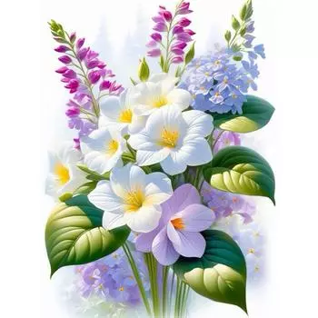 Комплект наклеек из комплекта ko-Baumwolle 11 CT, набор Blumen-Kreuzstich-Set Art.- 1