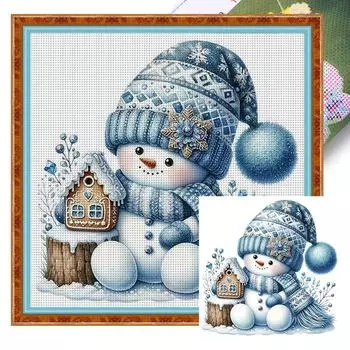 Комплект наклеек из комплекта ko-Baumwolle 11 CT, комплект Schneemann-Kreuzstich-Set A 1