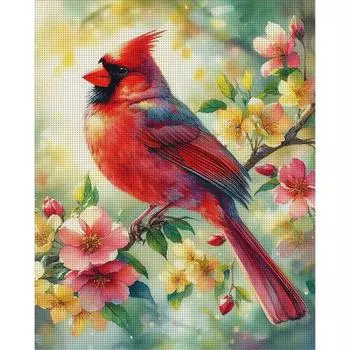 - Комплект наклеек Kreuzstichset aus ko-Baumwolle 11 CT beruckt Vgel Art. 1