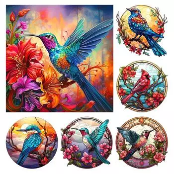 Комплект наклеек Kreuzstichset aus ko-Baumwolle 11 CT Bedruckt Vgel Art.-N 1