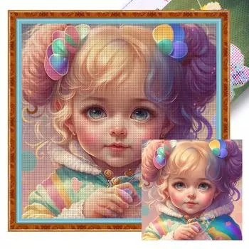 Комплект наклеек Kreuzstichset из ko-Baumwolle 11 CT beruckt Mdchen-Kreu 3