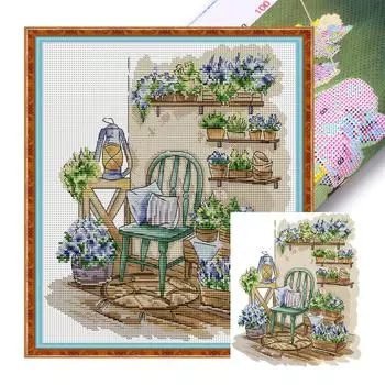 Комплект наклеек-Kreuzstichset из ko-Baumwolle с 14-каратным Druck im Q FA531