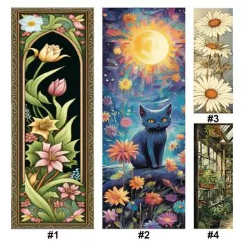 - Комплект наклеек от ko-Baumwolle 11 CT, Blumen-Katze Kreuzstich-S. 2