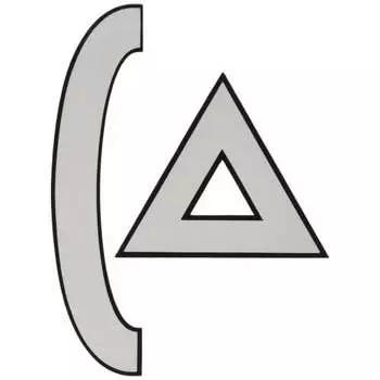 Комплект наклеек с центральным треугольником для передних и задних колес велосипедных деталей для 2 типов мопедов 9056