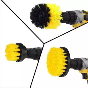 Комплект насадок для дрели премиум-класса. Щетка для чистки пола с нейлоновой щетиной. Универсальные чистящие средства для ванных комнат, кухонь и