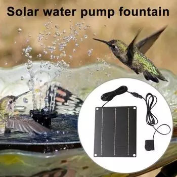 Комплект насоса для фонтана на солнечных батареях с 6 насадками Простая установка Простота эксплуатации