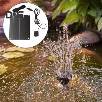 Комплект насоса для фонтана на солнечных батареях с 6 насадками Простая установка Простые в эксплуатации Аксессуары для фонтана на солнечных батареях для улицы своими руками 6W