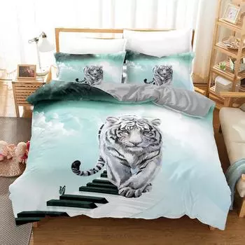 Комплект наволочек из трех предметов с цифровой печатью 3D Пододеяльник Постельное белье quilt cover 90 * 190 pillowcase 50 * 75 * 1
