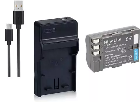Комплект NinoLite, совместимый с FujiFilm, зарядное устройство USB-типа, заграничная замена, совместимое с Fuji Film, 3-компонентный NP-150 + + вилка, dc11np150fuji_t.k.gai