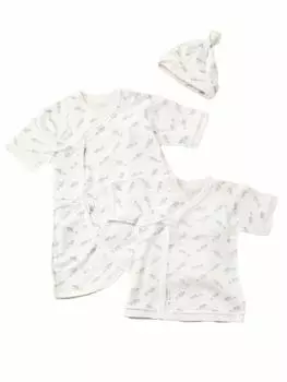 Комплект нижнего белья Baby Made in Short, комплект из 3 предметов, Baby Bear [Anna Nicola], одежда для новорожденных, Япония, с принтом и нижнее белье, шапочка, комплект, для мальчиков, для девочек, 50-60