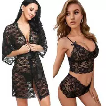 Комплект нижнего белья и нижнего белья Ladysta Belgium Rob - комплект нижнего белья с бюстгальтером и трусиками, свободный размер (S M L)