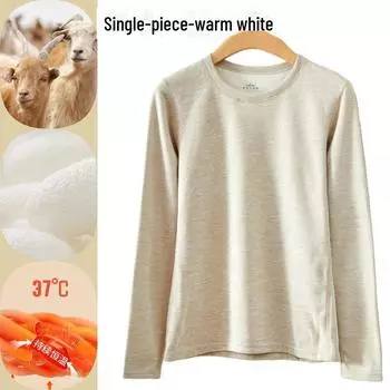 Комплект нижнего белья из шелка и кашемира для мужчин и женщин с круглым вырезом XXL