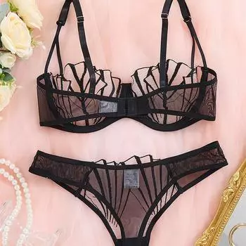Комплект нижнего белья Z-Cross Sexy Ultra-Thin Lace 07 - Прозрачная сетка со стальными кольцами