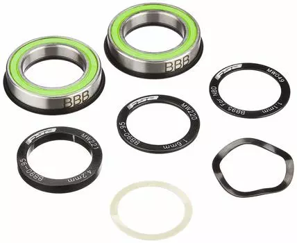 Комплект нижних подшипников для велосипеда BBB BB 24MM x 37MM для 263511 BB90-BB95 BBO-26 серебряный