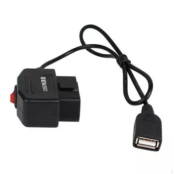 Комплект OBD Hardwire USB-кабель для автомобильной зарядки с переключателем 5 В, адаптер с гнездом, детали для зарядки