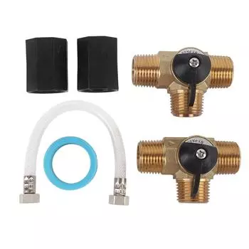 Комплект обхода водонагревателя для автофургона, прочная конструкция, латунный 12-дюймовый армированный шланг и фитинги для яхты