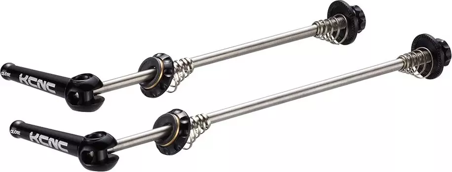 Комплект облегченных втулок велосипеда KCNC Skewer Road Titanium Shaft спереди и сзади