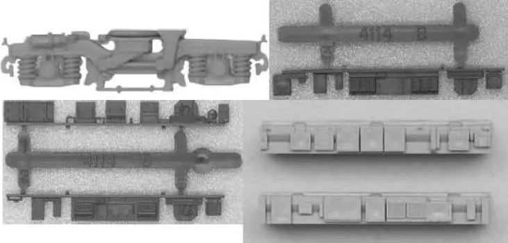 Комплект оборудования для силовой тележки Green Max N Gauge, тип M 8525, принадлежности для моделей железных дорог, рама/подполье C-02 (TH (Серый) + 4114BM/Tpu чехол)