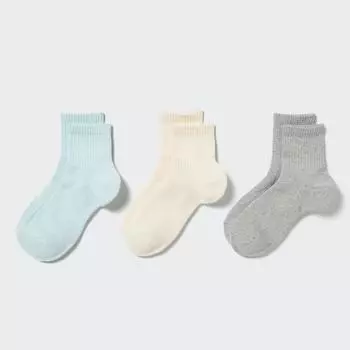 Комплект обычных носков UNIQLO JAPAN, 3 пары, ворс в рубчик