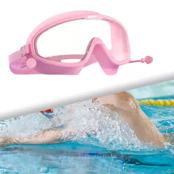 Комплект очков для плавания Clear Vision с защитой ушей 14.5cmx6.5cm розовый