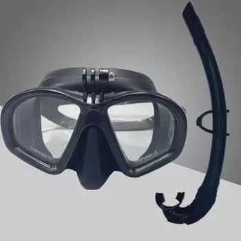 Комплект очков для сноркелинга и дайвинга из закаленного стекла силикона One Size